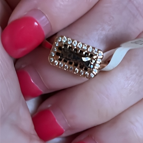 GoldFlake Bar Ring  Sz 7 - Picture 9 of 13